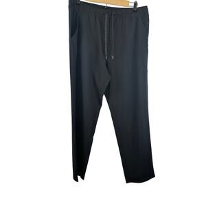 Reef Black Straight Leg Drawstring Track Pants Mens Size Large